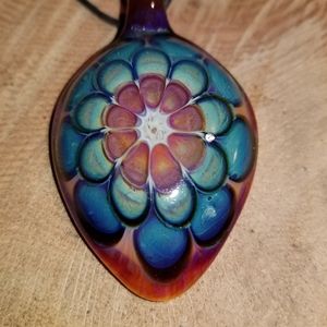 JuJu UV Reactive Dot Stack Borosilicate Glass Heady Pendant